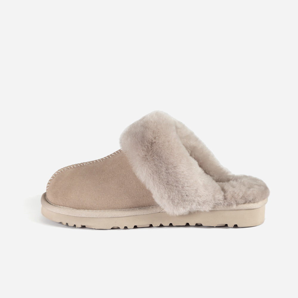 Ugg Slippers Premium Australia Sheepskin Unisex Scuffete Suede (Unisex Cow Suede)