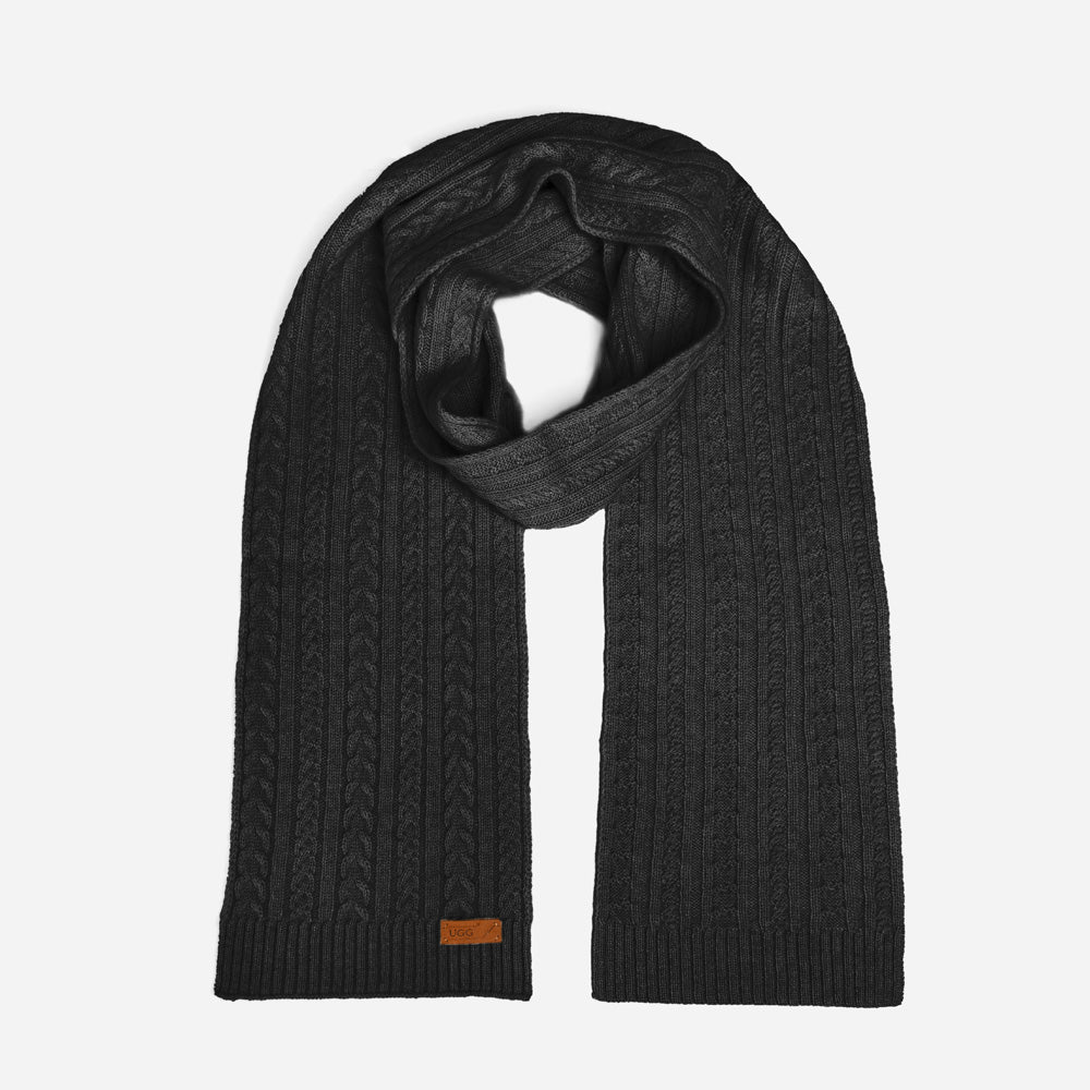 Ugg Cable Knit Pure Cashmere Scarf