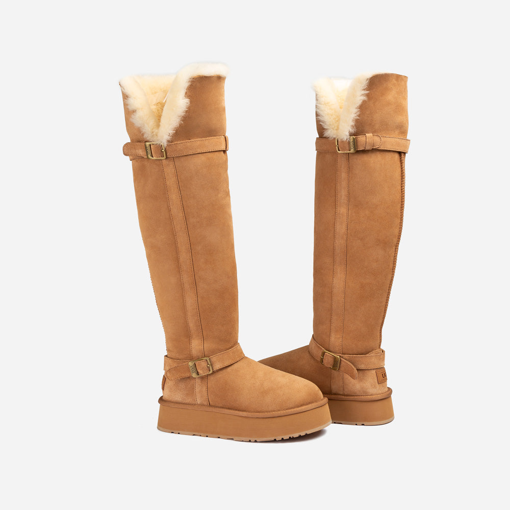 Ugg Classic Platform Buckle Tall Boots Over The Knee