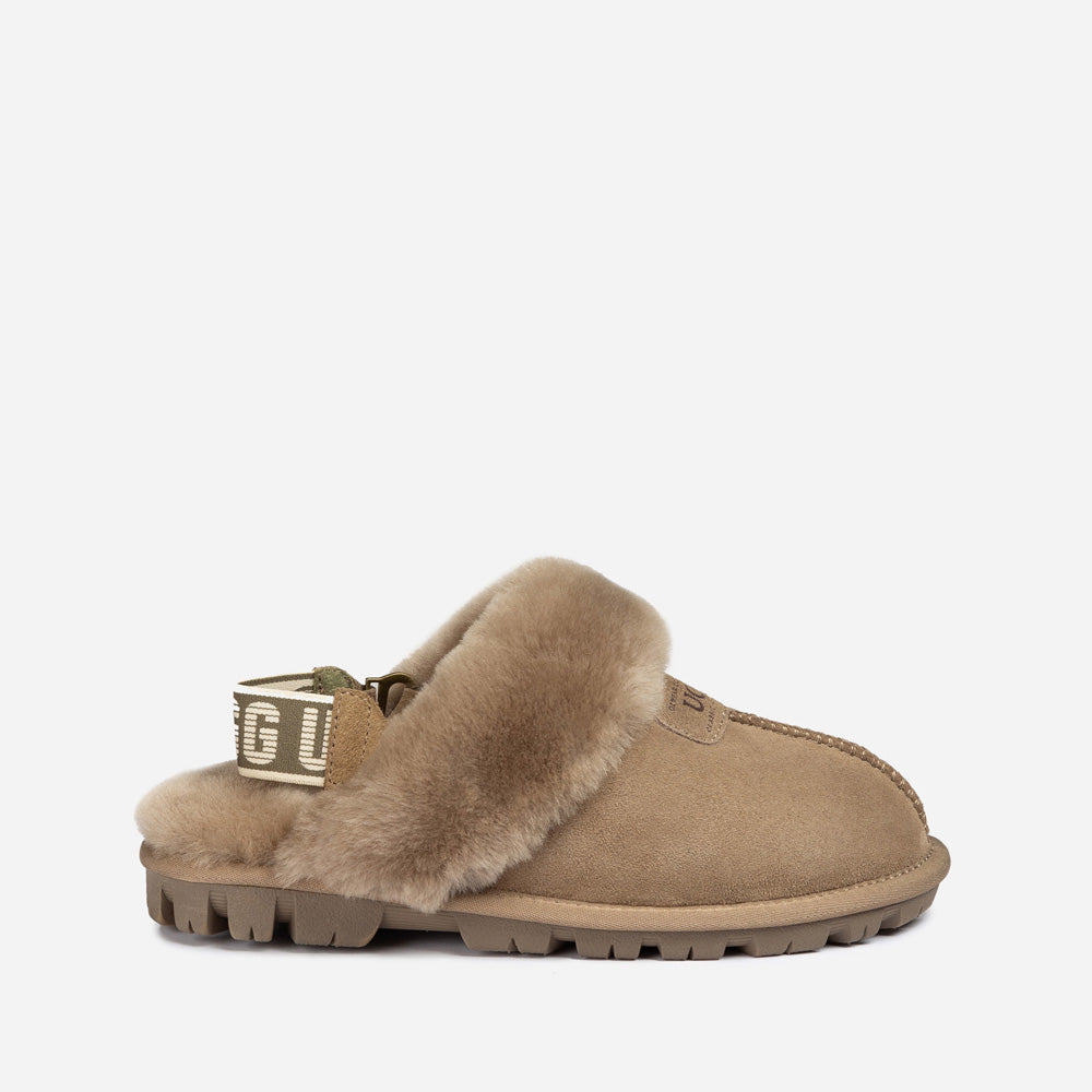 Ugg Coquette Slipper (Elastic Logo & Wool Strap) (Detachable Feature)