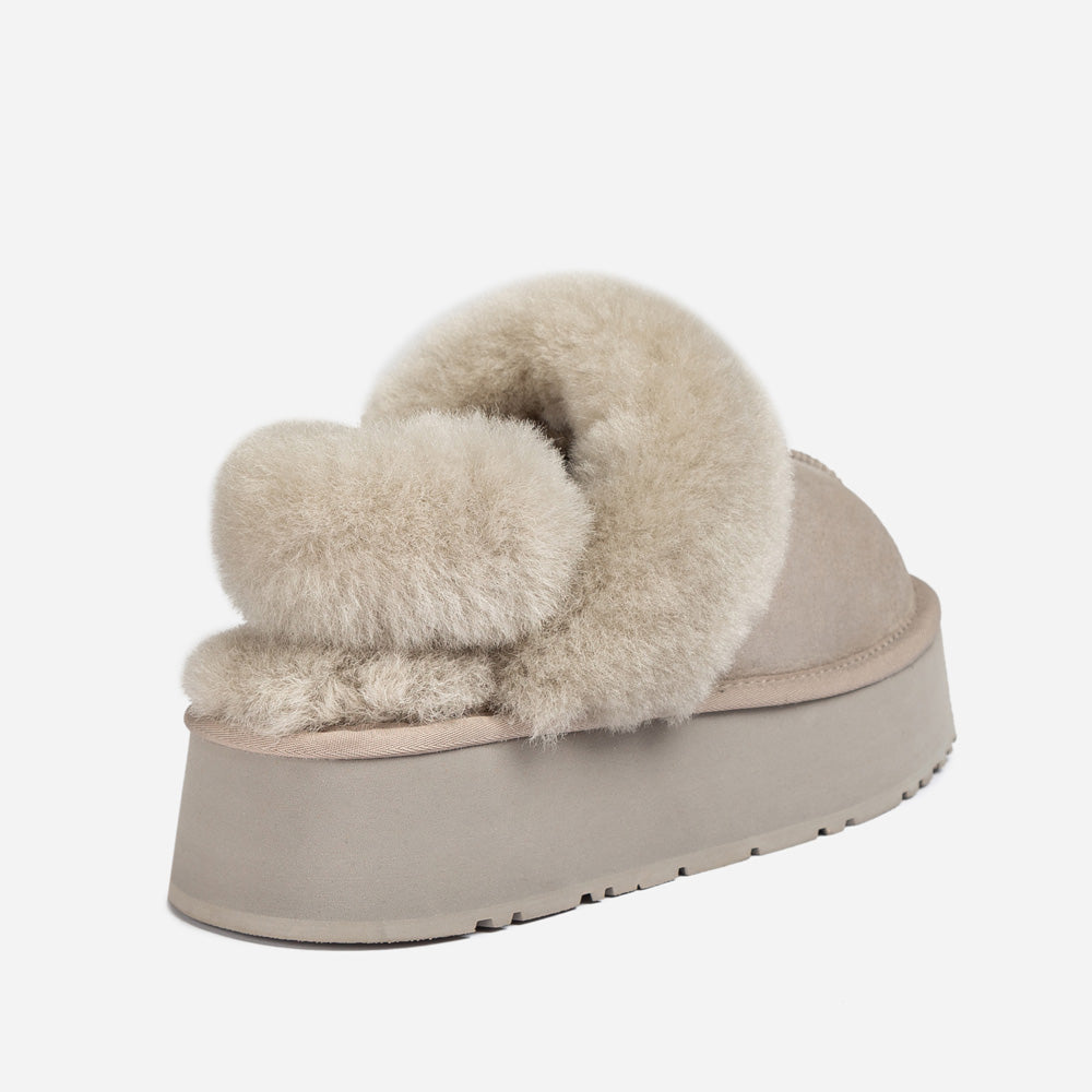 Ugg Coquette Platform Slipper (Elastic Logo & Wool Strap) (Detachable Feature)