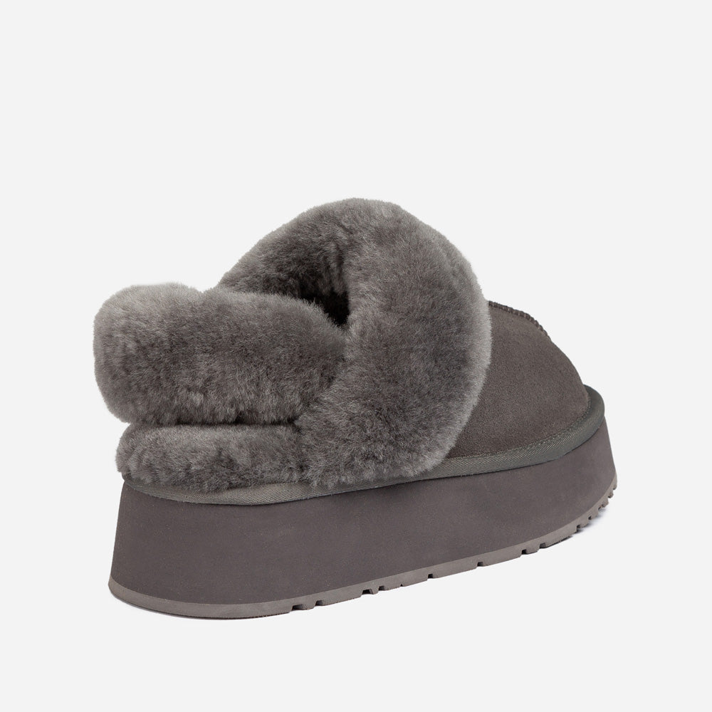 Ugg Coquette Platform Slipper (Elastic Logo & Wool Strap) (Detachable Feature)