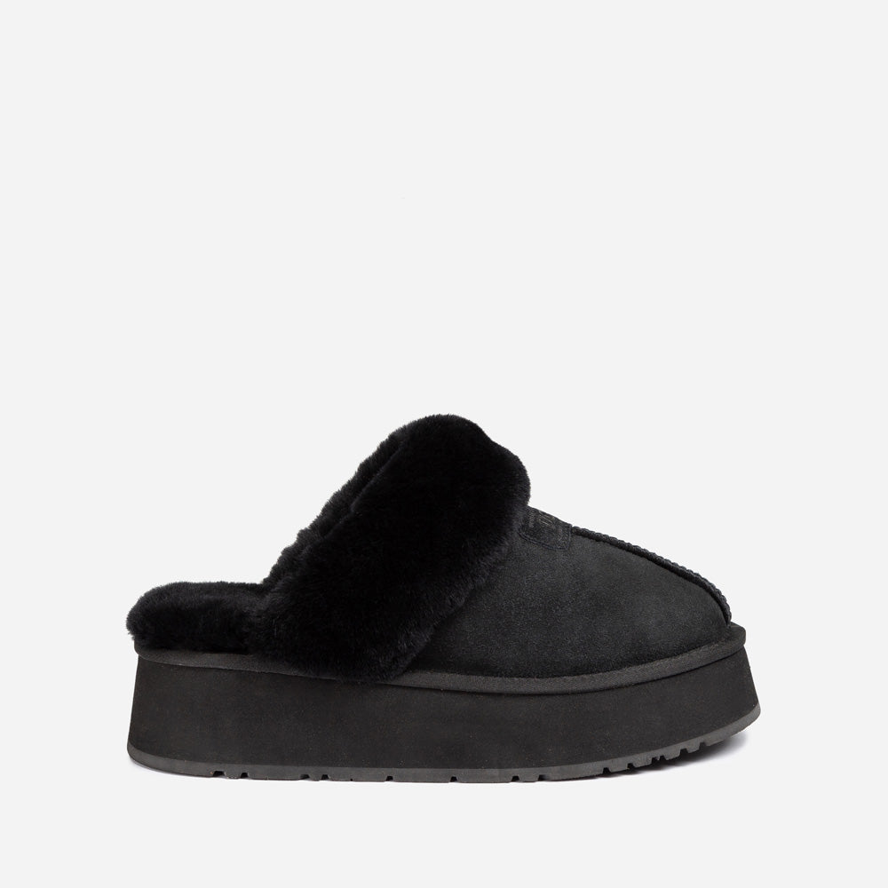 Ugg Coquette Platform Slipper (Elastic Logo & Wool Strap) (Detachable Feature)