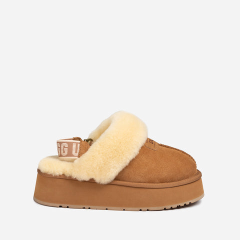 Ugg Coquette Platform Slipper (Elastic Logo & Wool Strap) (Detachable Feature)