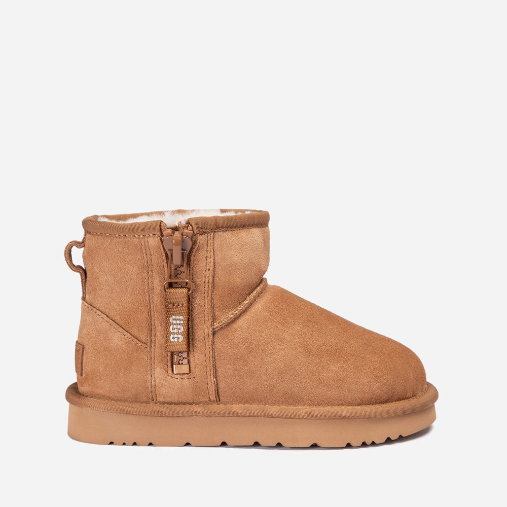 Ugg Kids Mini Zipper Tape Logo Boots