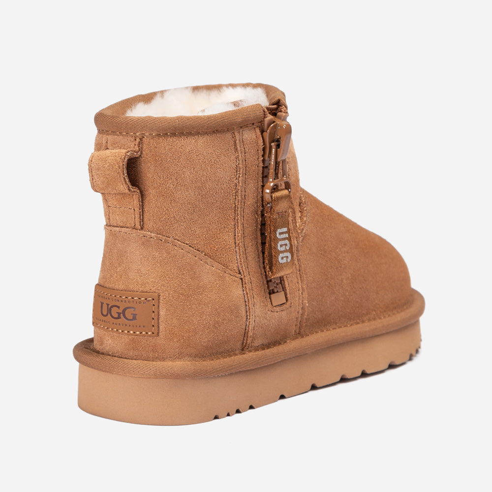 Ugg Kids Mini Zipper Tape Logo Boots