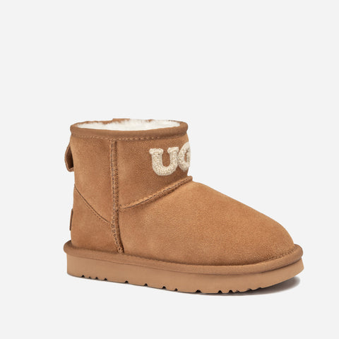 Ugg Kids Classic Knit Logo Mini Boots