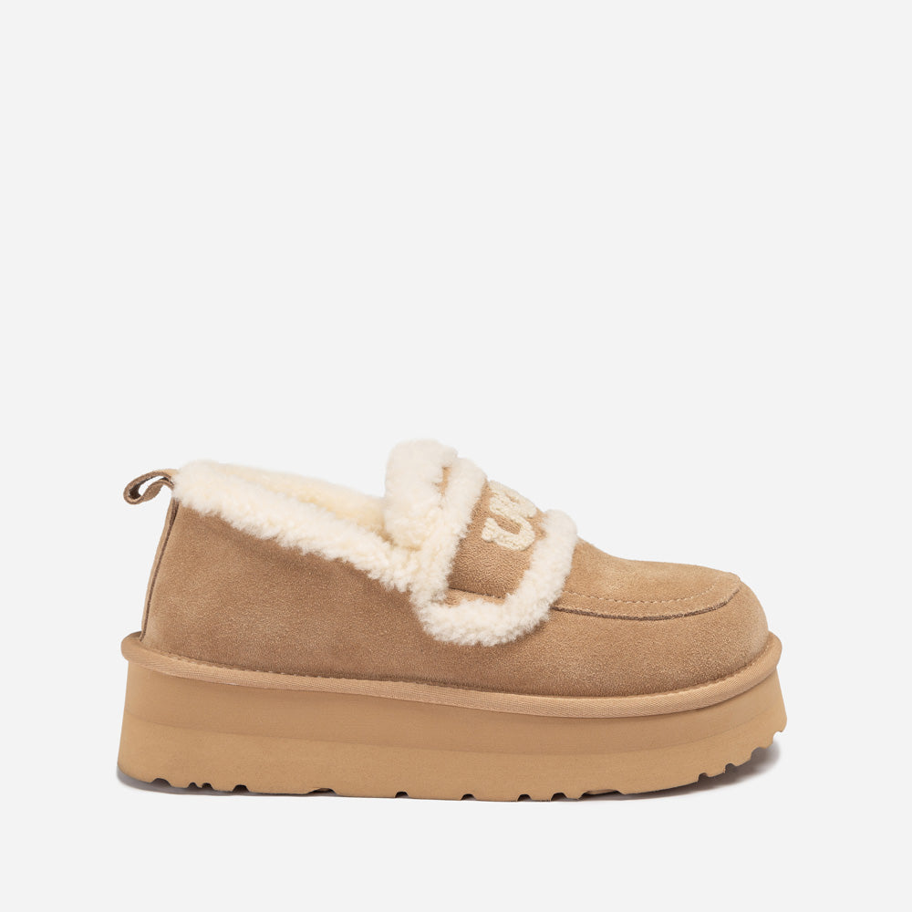 Ugg Violet Shearling Platform Loafer