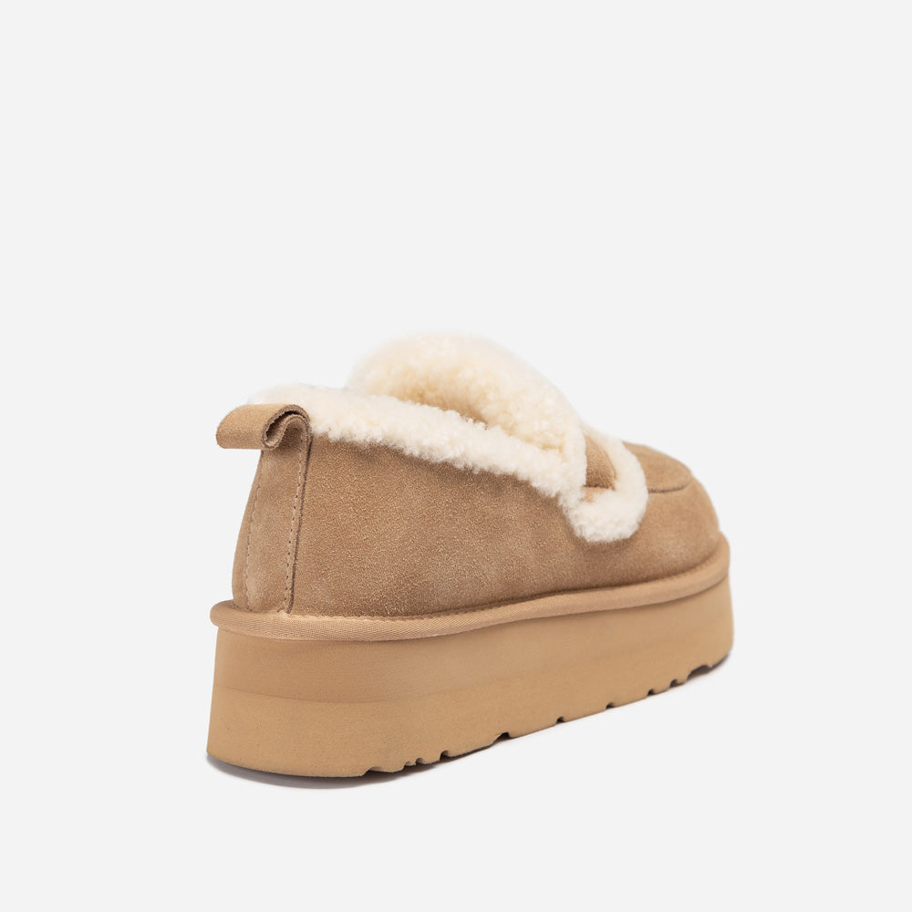 Ugg Violet Shearling Platform Loafer