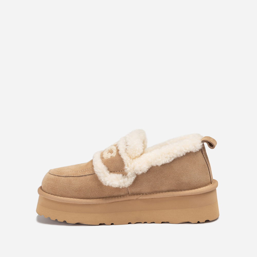 Ugg Violet Shearling Platform Loafer