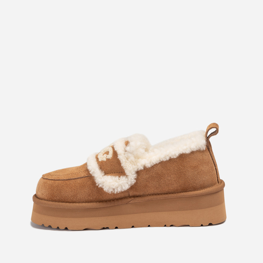 Ugg Violet Shearling Platform Loafer