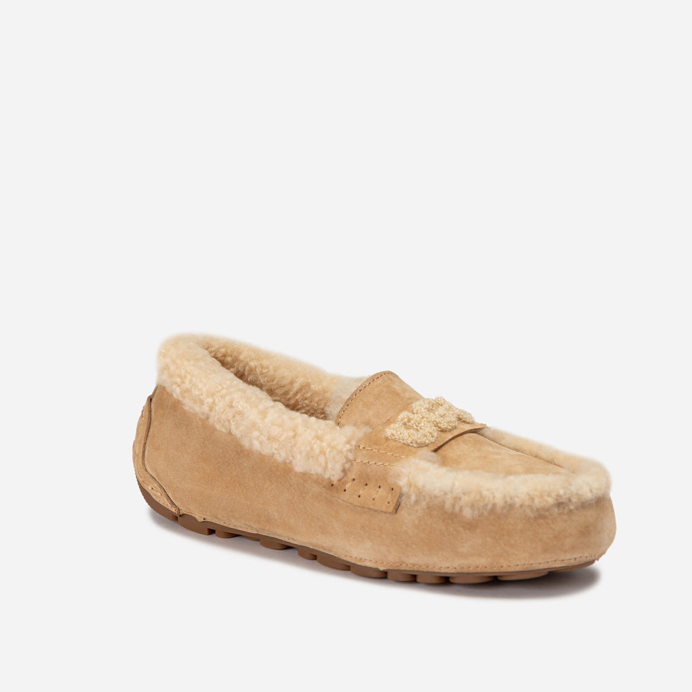 Violet Shearling Moccasin