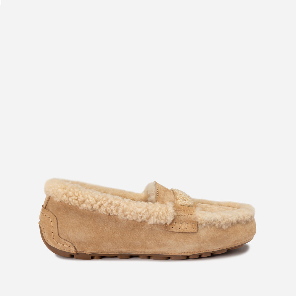 Violet Shearling Moccasin