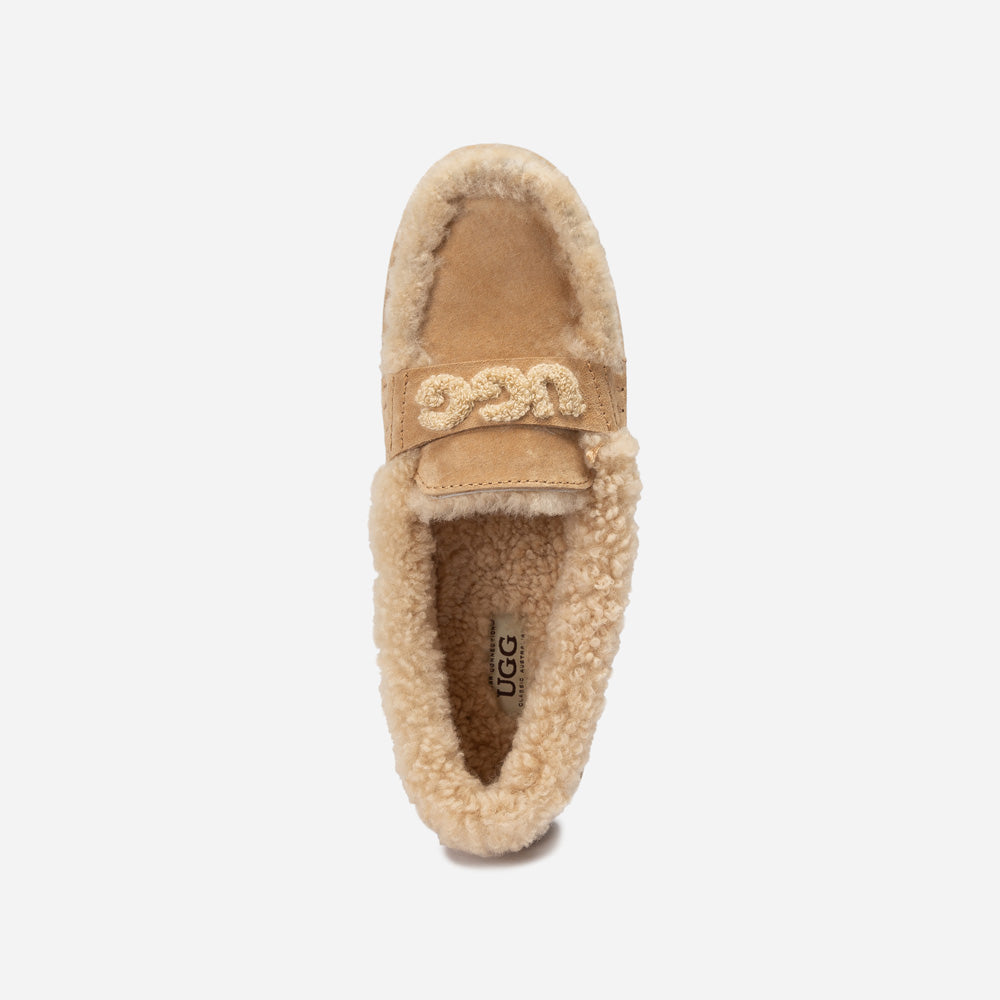 Violet Shearling Moccasin