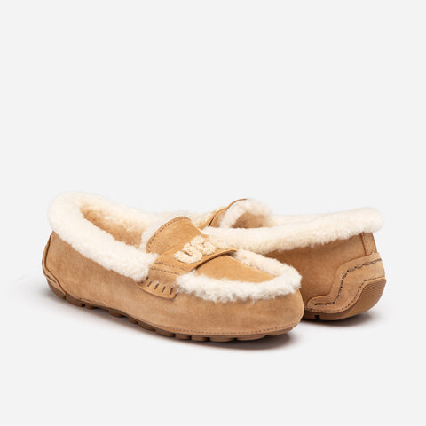 Violet Shearling Moccasin