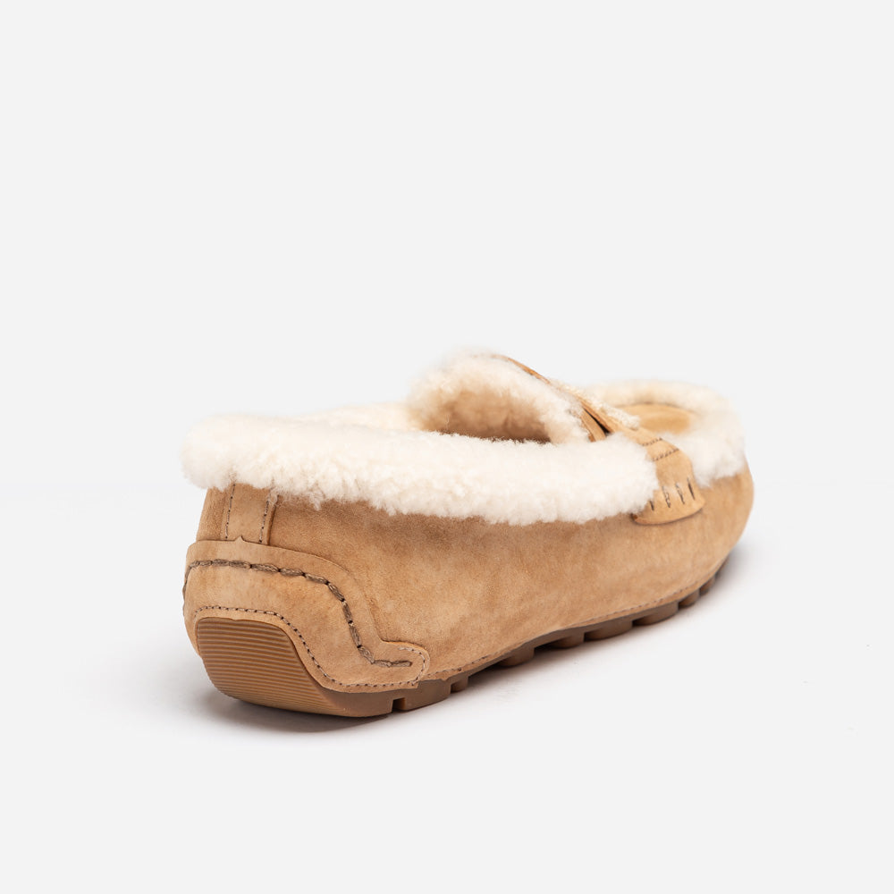 Violet Shearling Moccasin