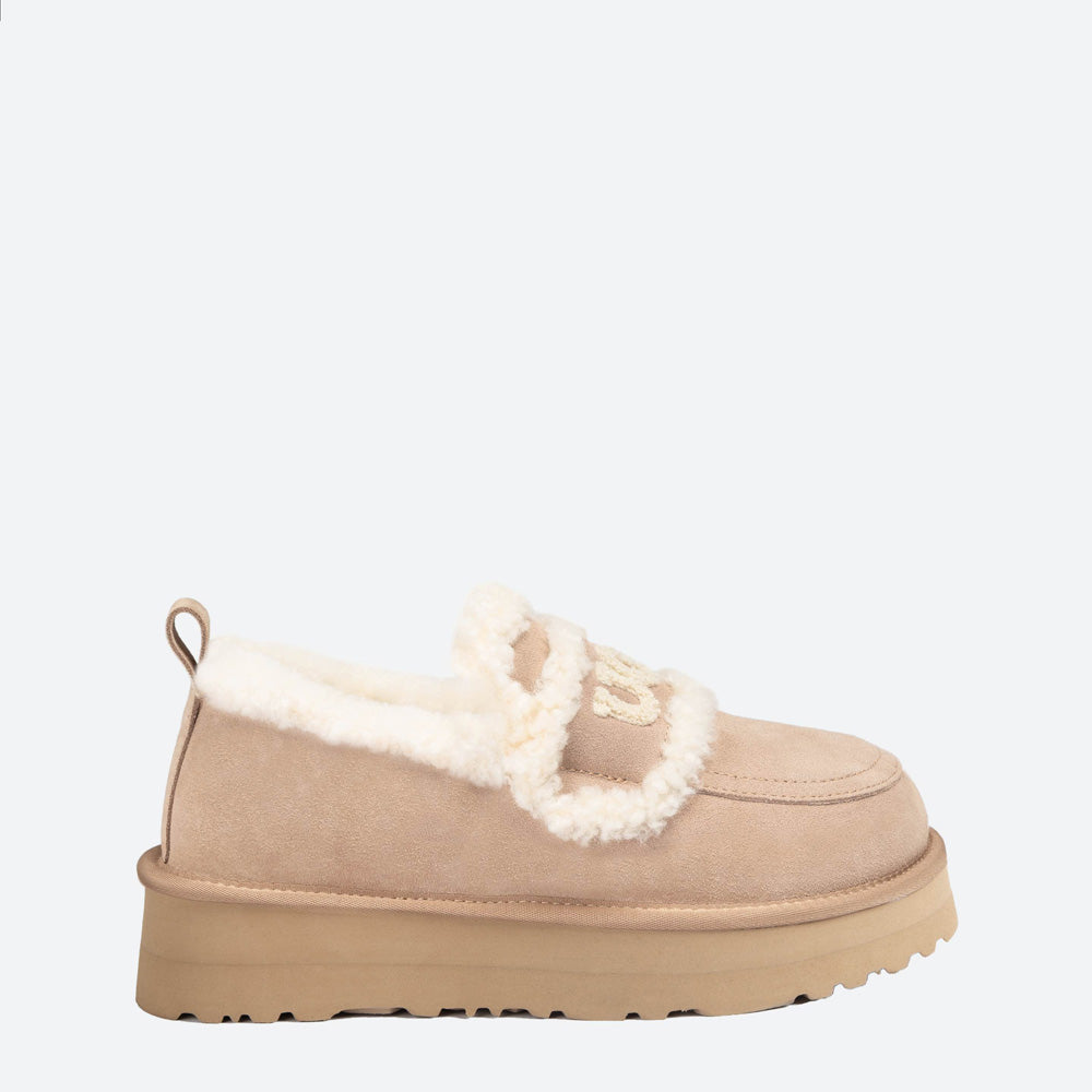 Ugg Violet Shearling Platform Loafer