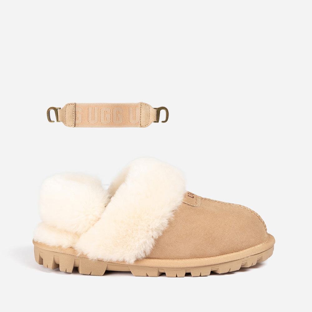 Ugg Coquette Slipper (Elastic Logo & Wool Strap) (Detachable Feature)